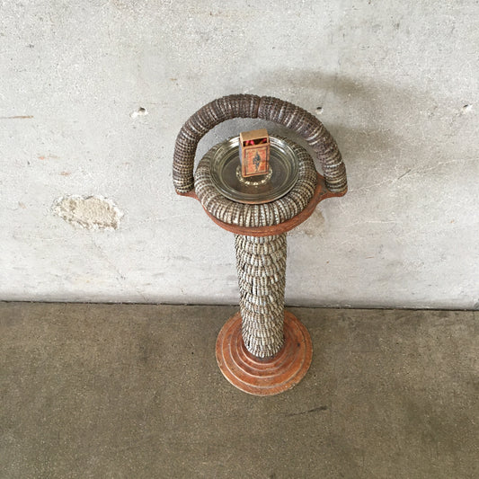 Folk Art Bottle Cap Smoke Stand/Ash Tray
