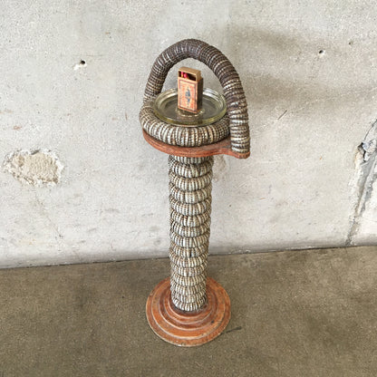 Folk Art Bottle Cap Smoke Stand/Ash Tray