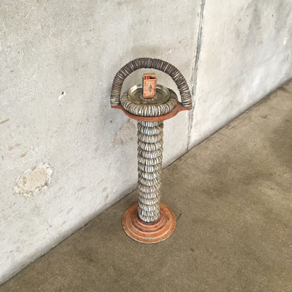Folk Art Bottle Cap Smoke Stand/Ash Tray