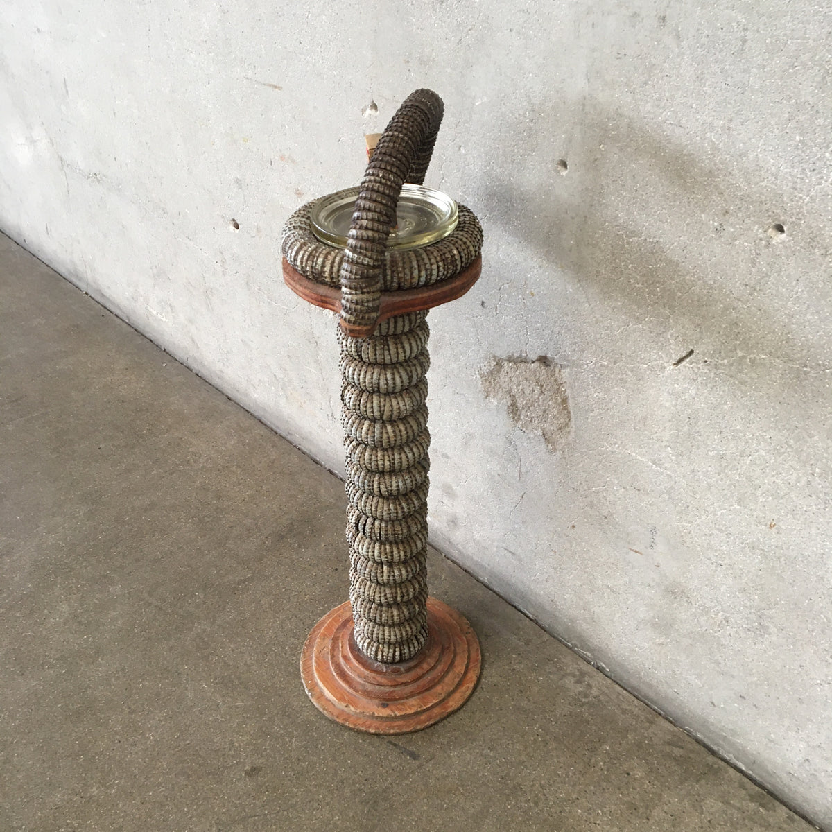 Folk Art Bottle Cap Smoke Stand/Ash Tray