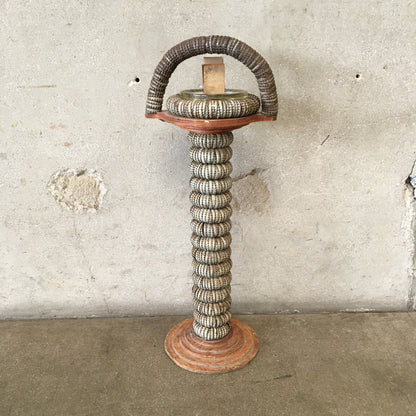 Folk Art Bottle Cap Smoke Stand/Ash Tray