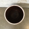 Un Used Mid Century Modern Ribbed Drip Glaze Ceramic Planter