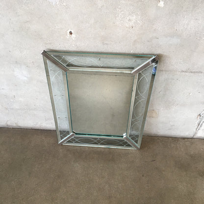 1950's Wall Mirror w/ Etched Frame