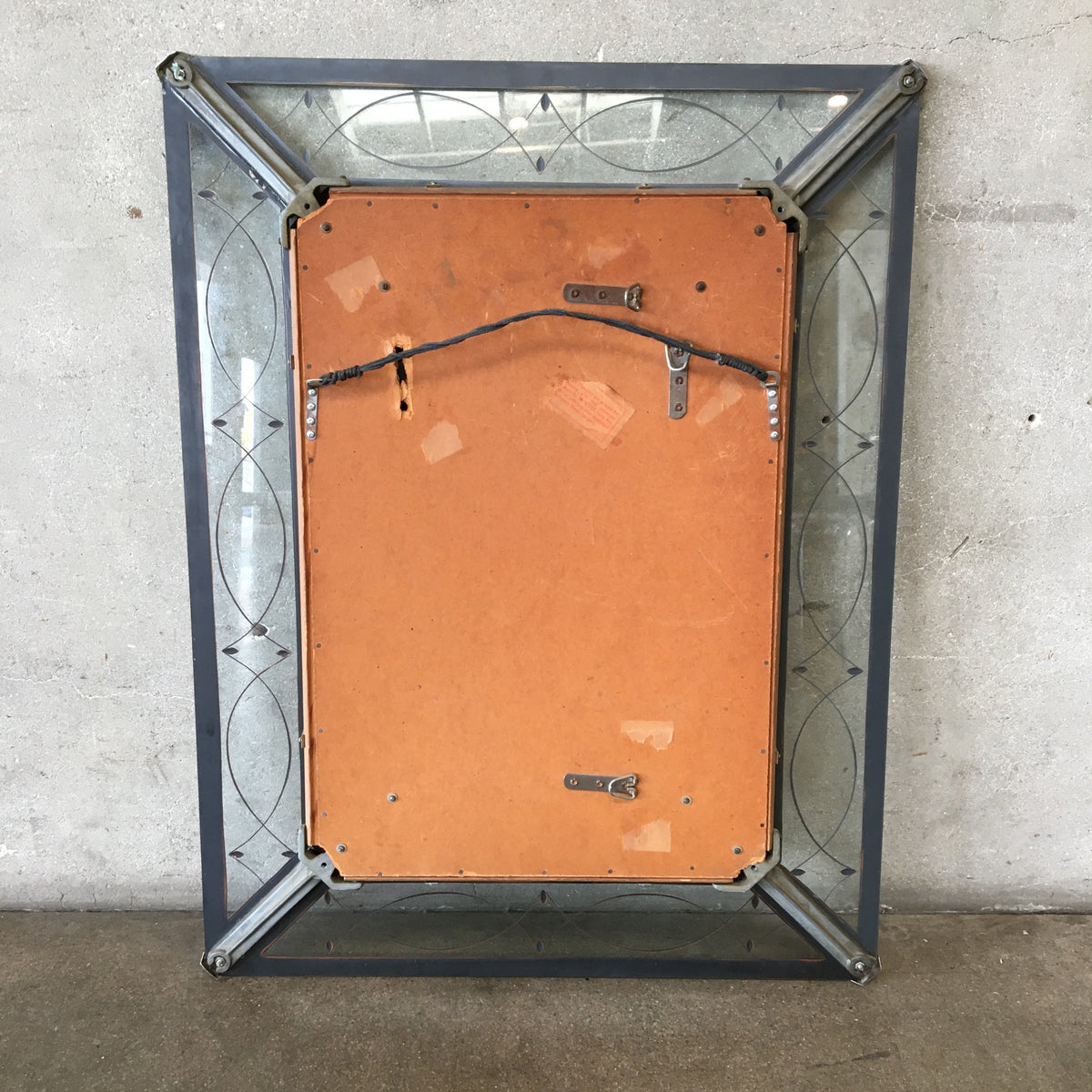 1950's Wall Mirror w/ Etched Frame