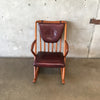 Benny Linden Teak Rocking Chair w/ Leather Cushion