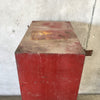 Vintage Red Industrial Cabinet w/ Sliding Drawers And Wheels