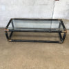 Vintage Colony Wood and Brass Coffee Table