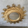 Mid Century Modern Style Gold Sunburst Large Mirror