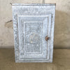 Rustic Galvanized Metal Pie Safe Cabinet w/ 2 Glass Shelves And Glass Top