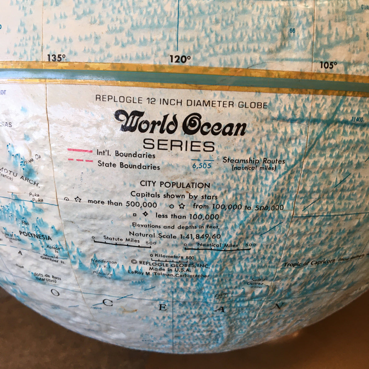 Soviet Era 12" World Globe