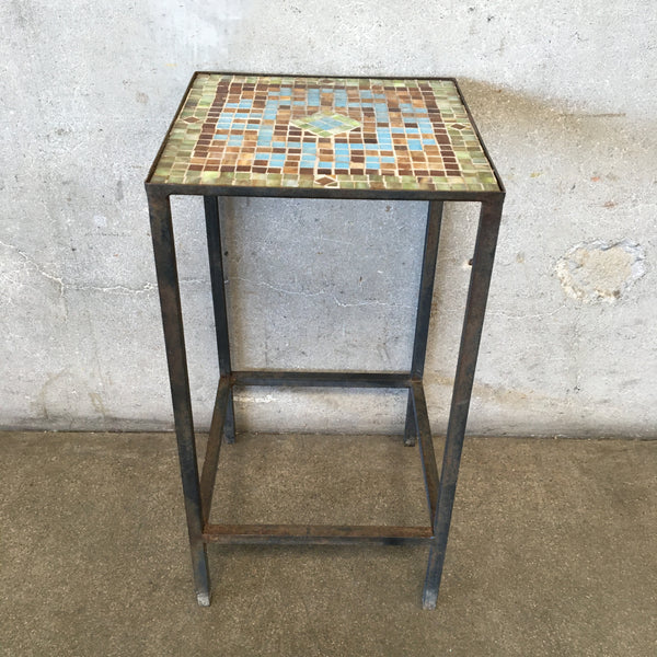 Iron Table with Mosaic Glass Top