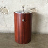 Vintage Teak Ice Bucket with Thermos Glass Inset