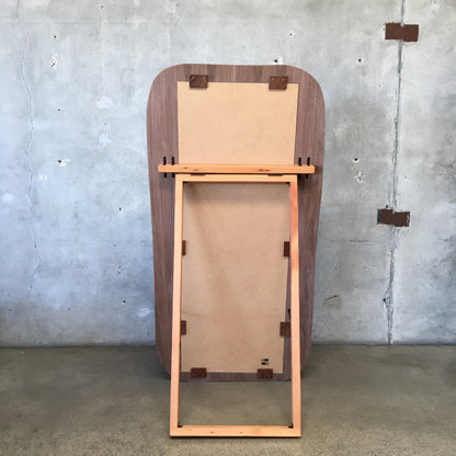 Hand Crafted Walnut Wood Floor Mirror