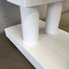 Post Modern White Plaster Three Tier Console Table