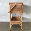 Wicker Basket Table with Handle