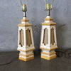 Pair of Mid Century Ceramic Swag Table Lamps