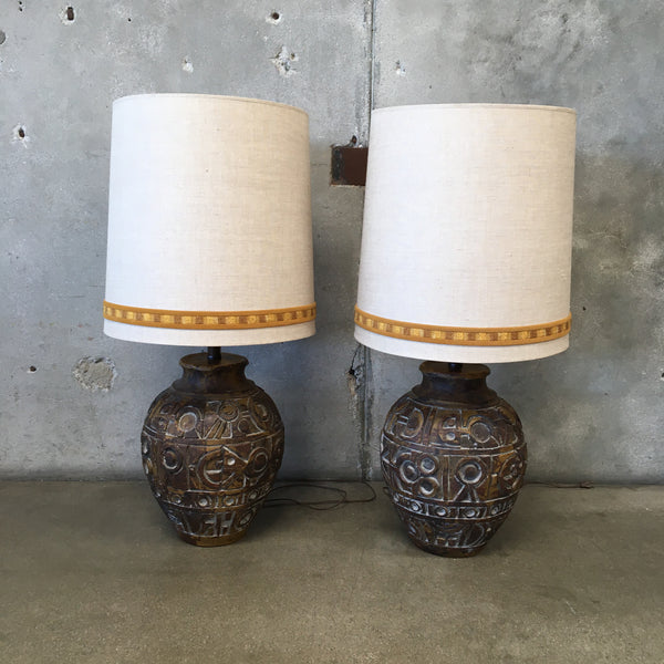 Pair Of Lamps In Style Of Bob Kenzie