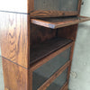Antique Oak Four Section Lawyers Bookcase With Drawer