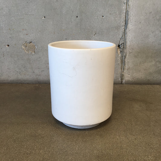 Mid Century White Gainey Garden Pot