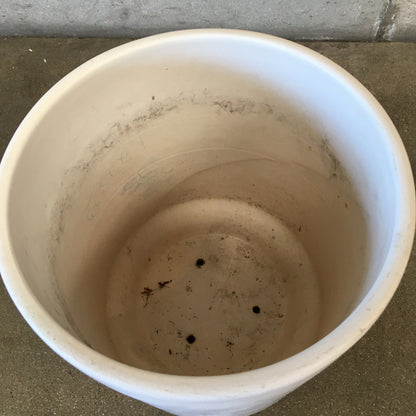 Mid Century White Gainey Garden Pot