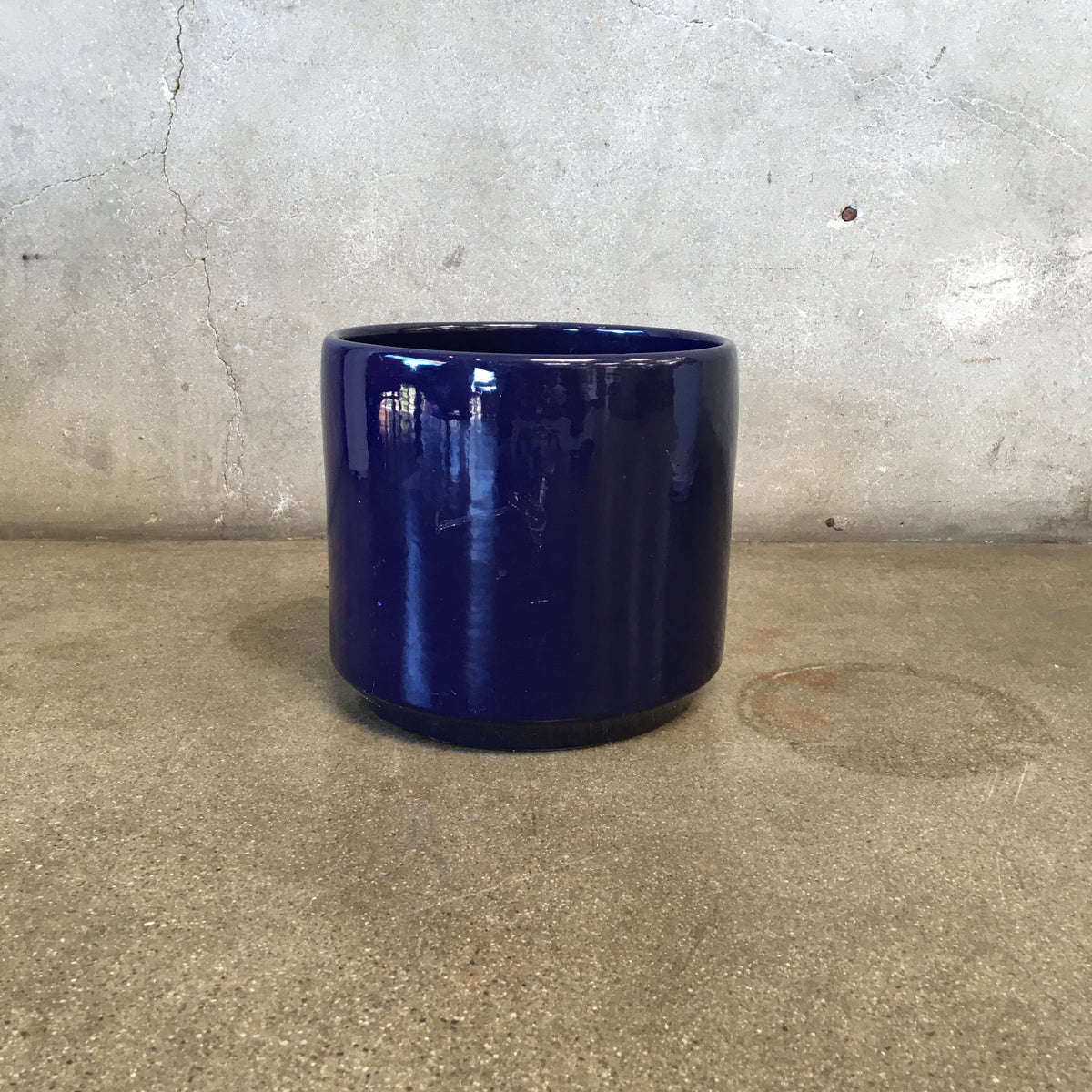 Mid Century Blue Pot by US Pottery
