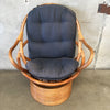 Vintage Papasan Style Swivel Chair