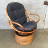 Vintage Papasan Style Swivel Chair