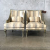 Pair of Occasional Silk Chairs with Pillows