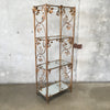 Vintage Italian Gilded Four Shelf Etagere with Tole Leaf Detail