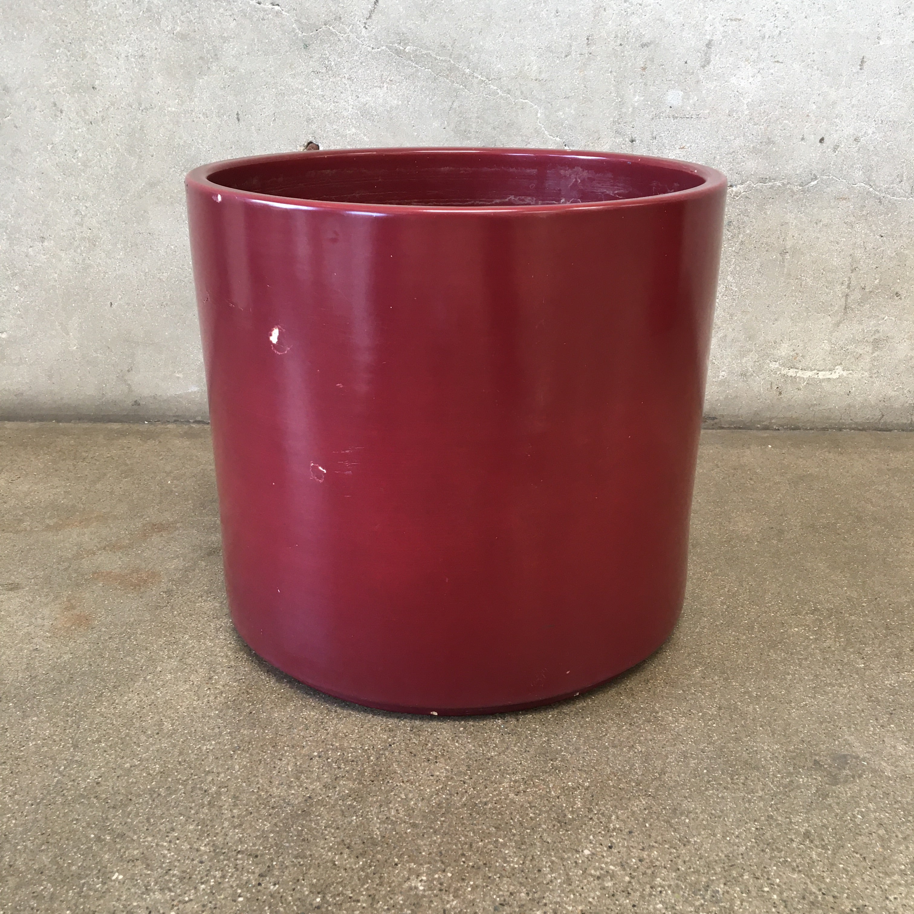 maroon plant pot Mid Century Modern Large Burgundy Garden Pot