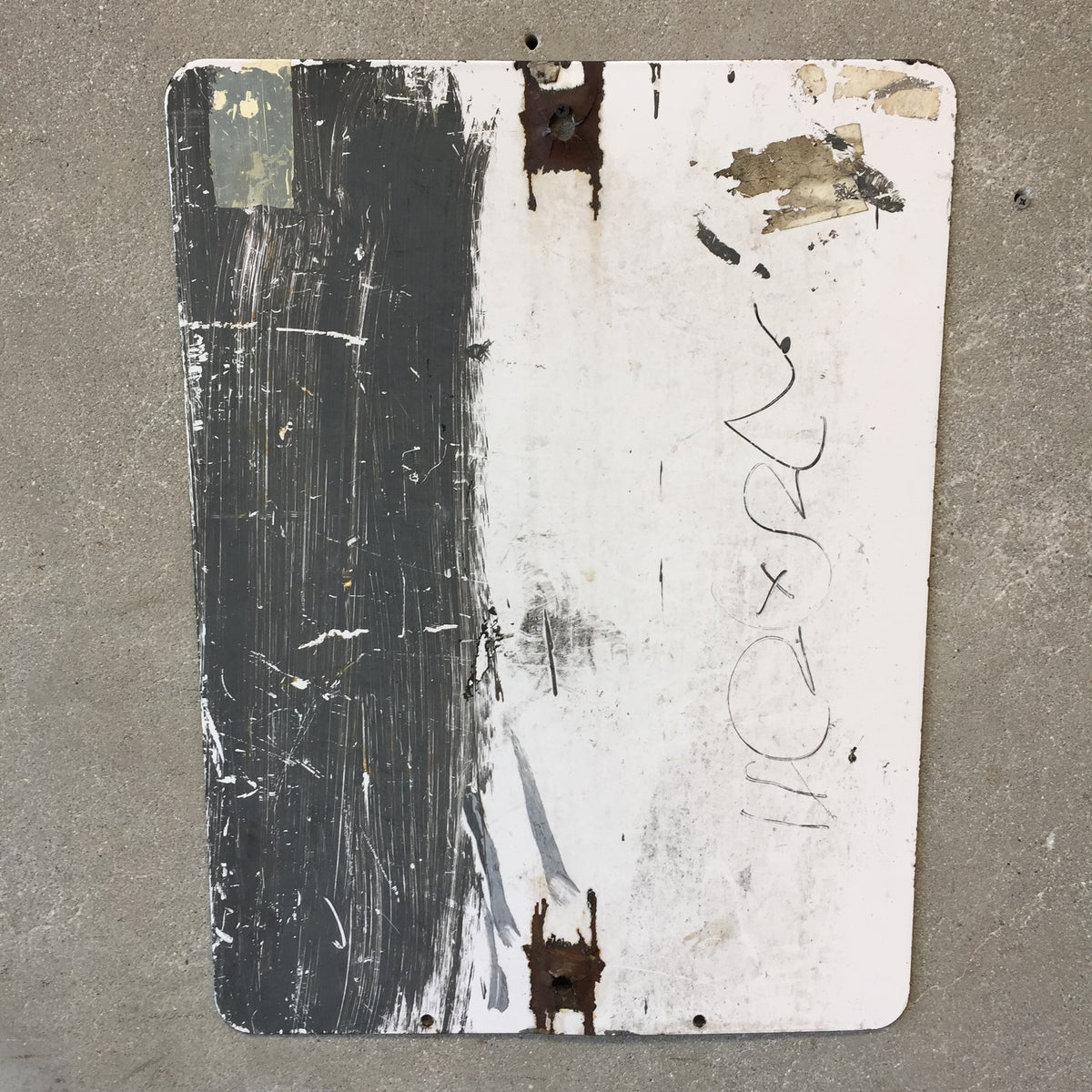 Vintage Enameled Crosswalk Sign