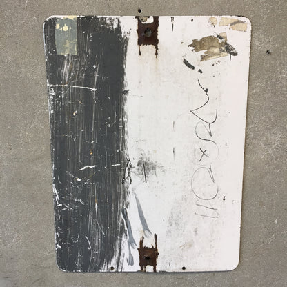 Vintage Enameled Crosswalk Sign