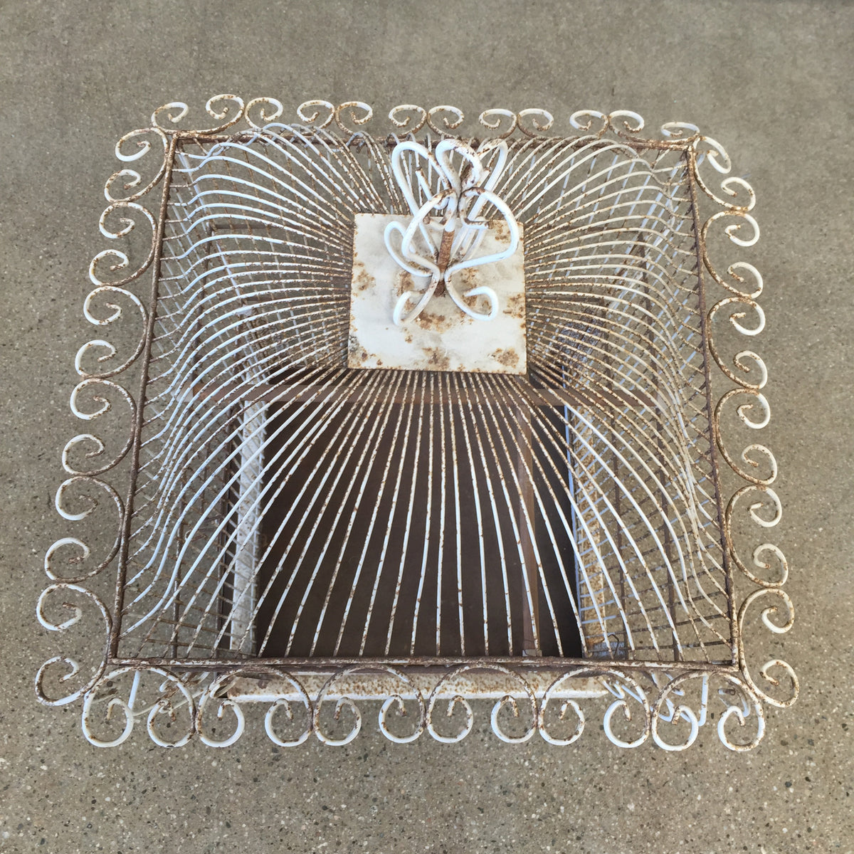White Shabby Chic Bird Cage
