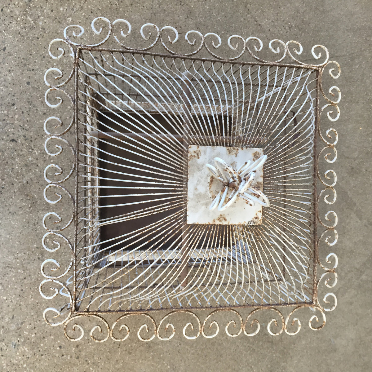 White Shabby Chic Bird Cage