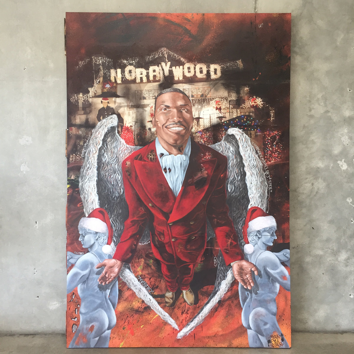 Mark Paul Deren aka @Madsteez Painting of Norwood Young