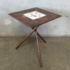 Mid Century Tile Side Table With Snap on Legs