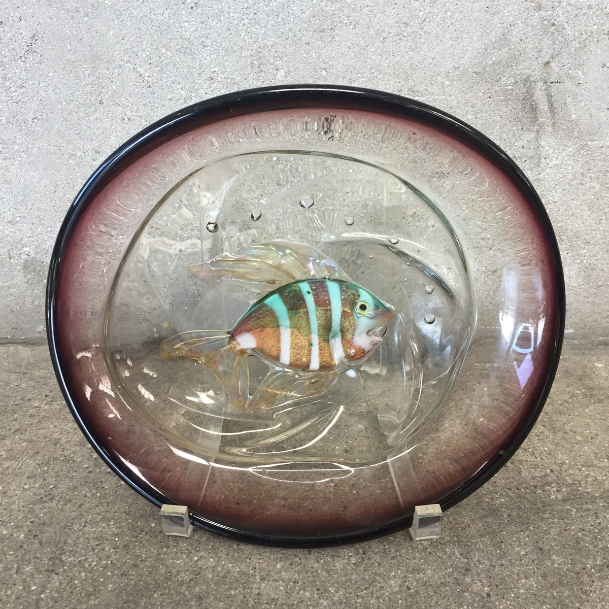 Vintage Unassigned Amethyst Murrain Glass by Alfredo Barbini