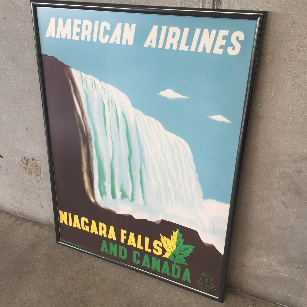 Vintage American Airlines Niagra Falls Travel Poster