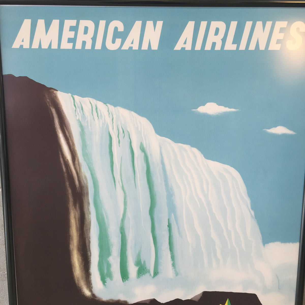 Vintage American Airlines Niagra Falls Travel Poster
