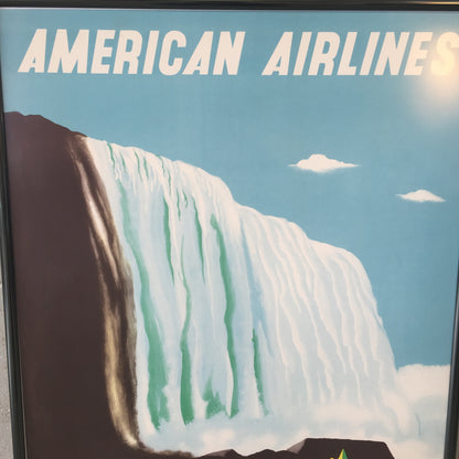 Vintage American Airlines Niagra Falls Travel Poster