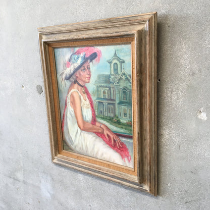 Signed Oil Painting of Seated Lady by Grace Elizabeth Mallon