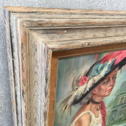 Signed Oil Painting of Seated Lady by Grace Elizabeth Mallon