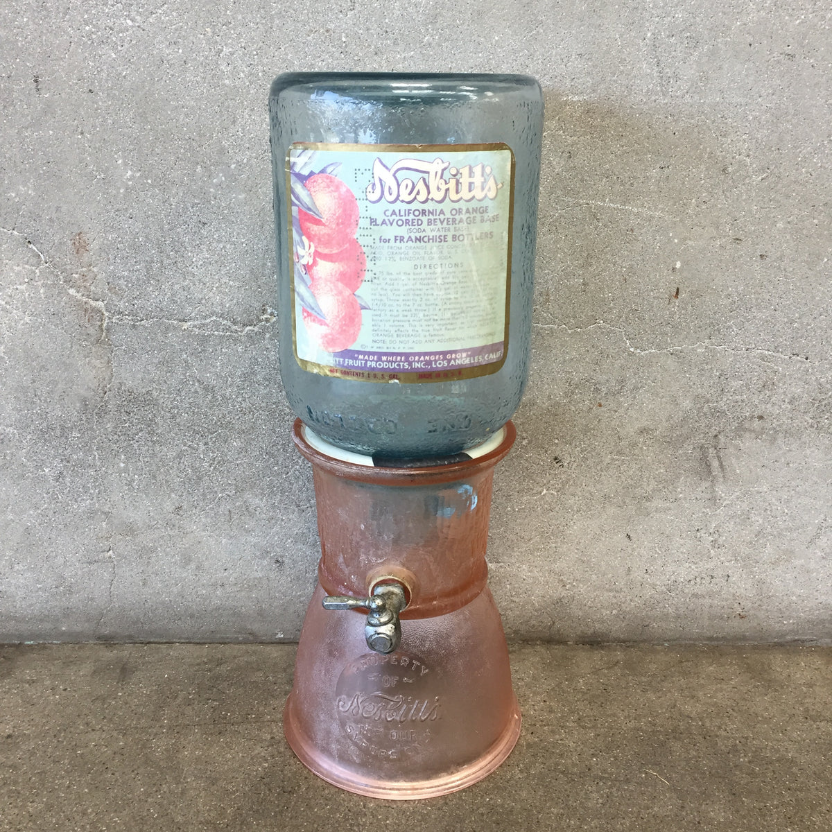 Vintage Large Glass Dispenser Nesbits