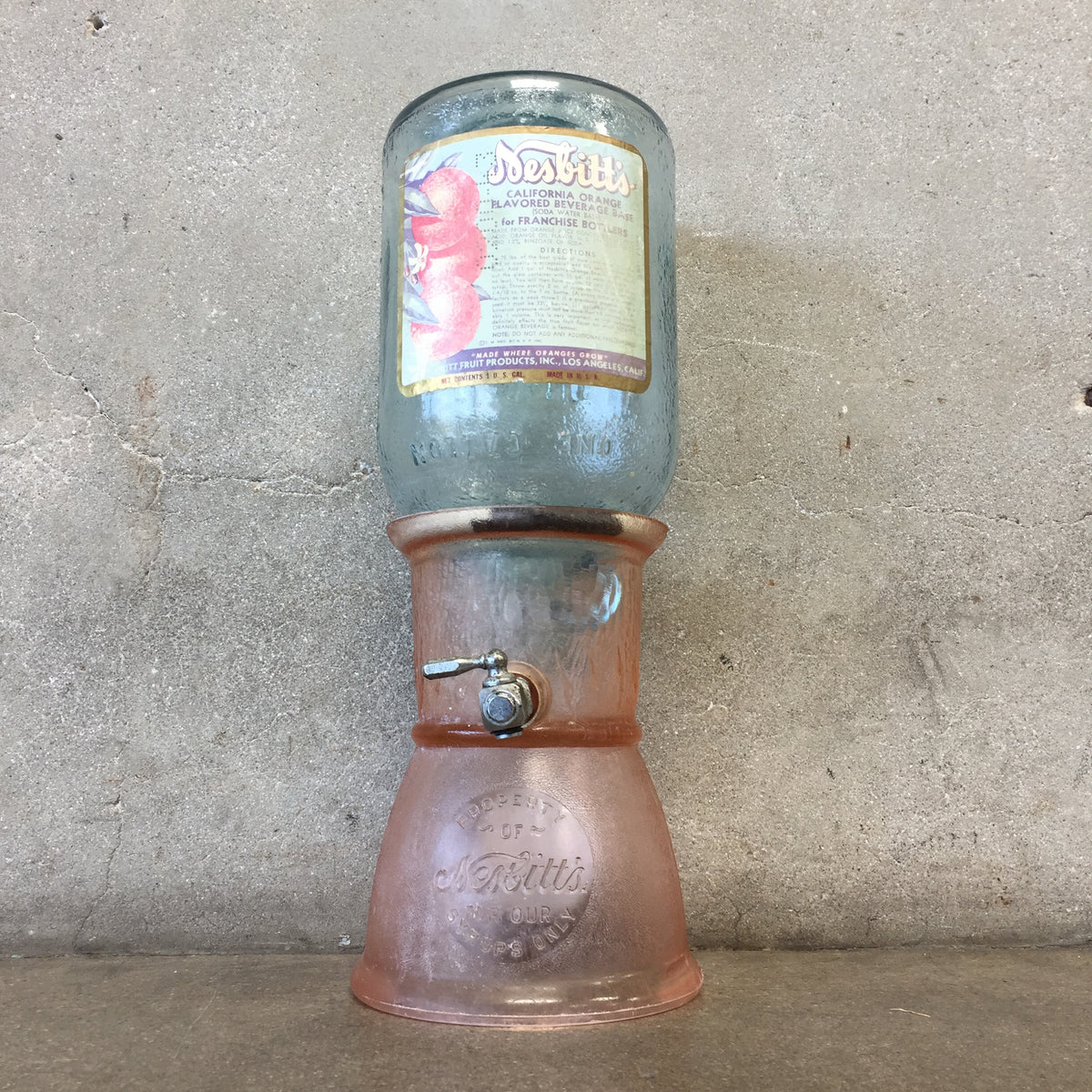 Vintage Large Glass Dispenser Nesbits