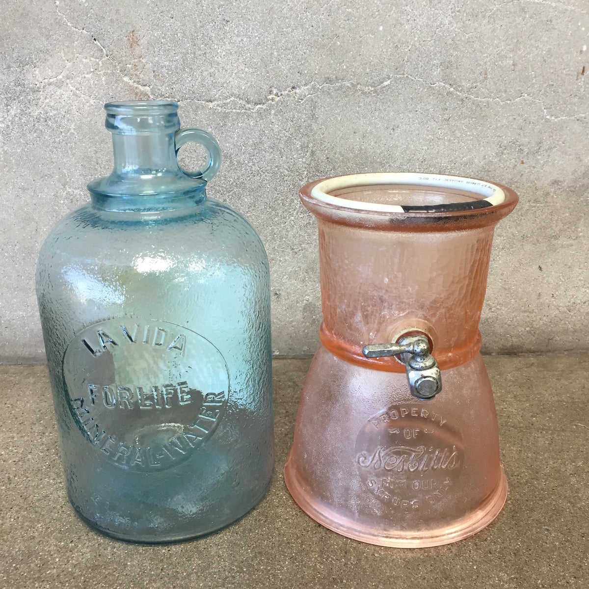 Vintage Large Glass Dispenser Nesbits