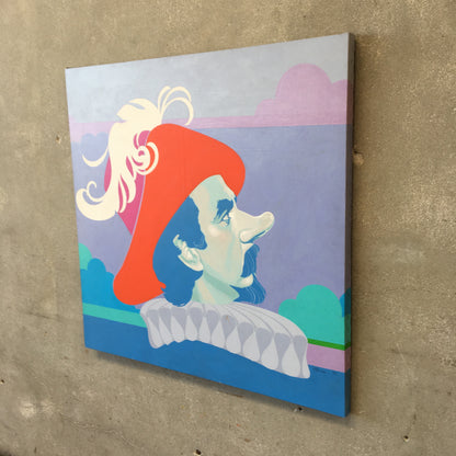 Original 1982 Album Cover Painting Jose Ferrer in Cyrano de Bergerac