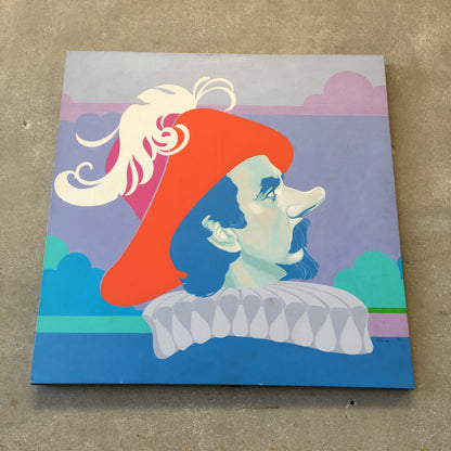 Original 1982 Album Cover Painting Jose Ferrer in Cyrano de Bergerac