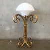 Hollywood Regency Gold Leaf Table Lamp