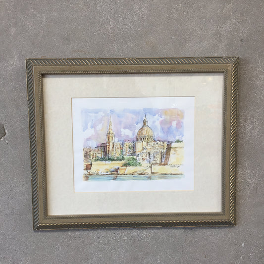 Watercolor Painting of Italy by Stoilov 2000