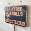 Vintage Raintree Knolls Metal Sign